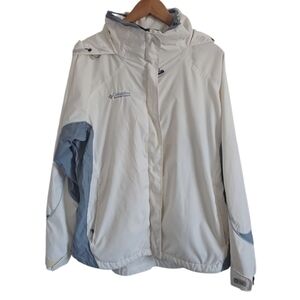 Columbia Women's White and Gray-Blue Jacket